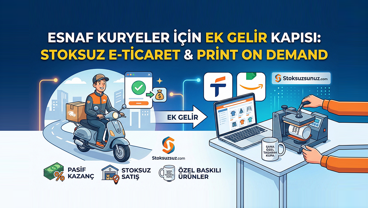 Esnaf Kuryeler İçin Ek Gelir Kapısı: Stoksuz E-Ticaret ve Print on Demand